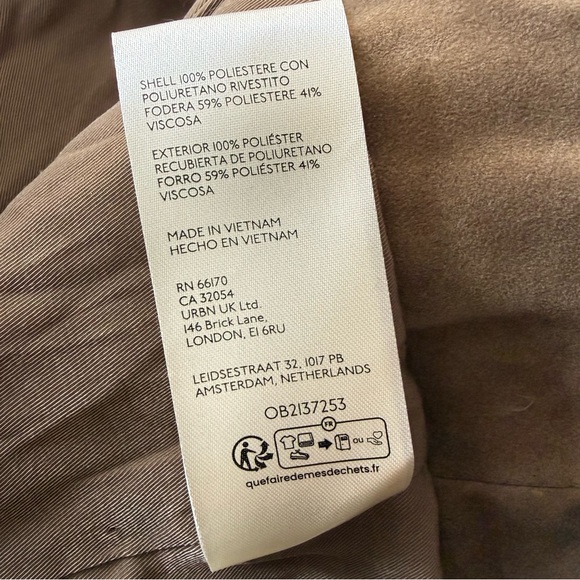 FREE PEOPLE We The Free Night Ranch Vegan Suede Jacket Size Small NWT - Picture 12 of 13